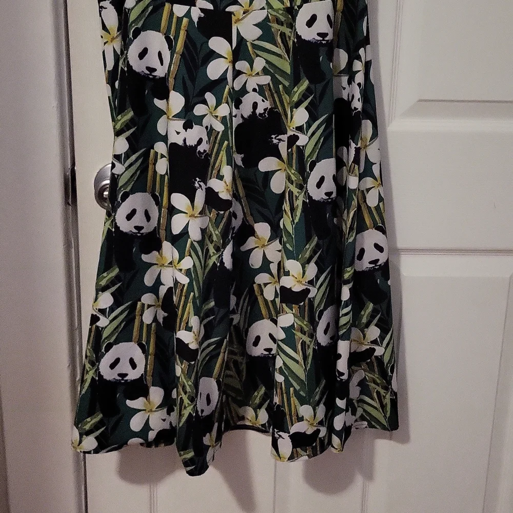 Floral Panda Print Mini Dress - Picture 3 of 3